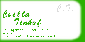 csilla tinhof business card